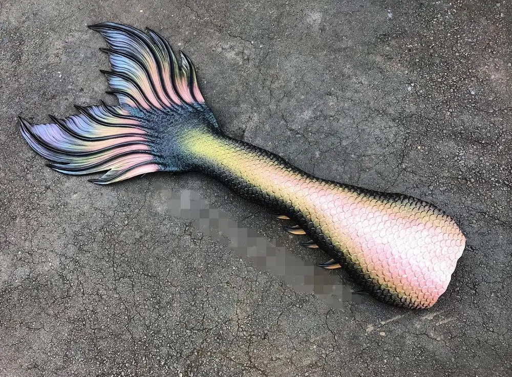 Black Pearl Mermaid Tail: Big Kids, Adults, Women, Men - Mermaid Tail with Flipper for Beach Costumes and Swimsuits image 3