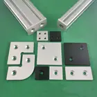 Крышка крышки Al 4080 40120 40160 4590 6060 8080 CNC для 3D принтера, детали для алюминиевых профилей ЕС, черный или серебристый цвет