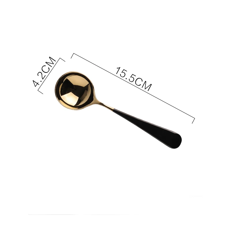 Ложка из нержавеющей стали 304 маленькая круглая суповая ложка Корейская Милая