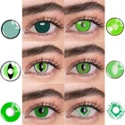 Био-эссенция 1 пара контактных линз для глаз зеленая серия аниме аксессуары для косплея цветные линзы для кошек линзы для макияжа на Хэллоуин