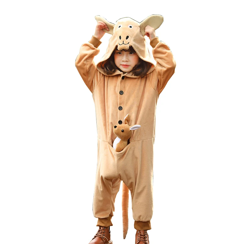 

Halloween Cosplay Kangaroo Animal Costume Children's Day Party Parent-Child Jumpsuits Cozy Boy Girl Cute Performance Suit