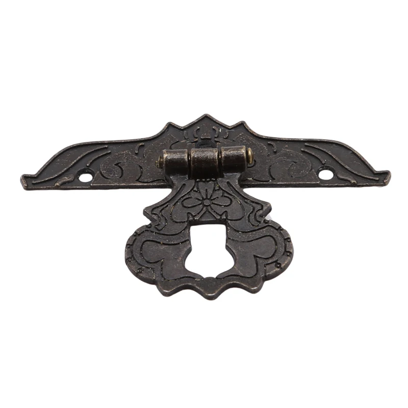 Антикварная бронзовая Ювелирная деревянная коробка с замком петли шкафа