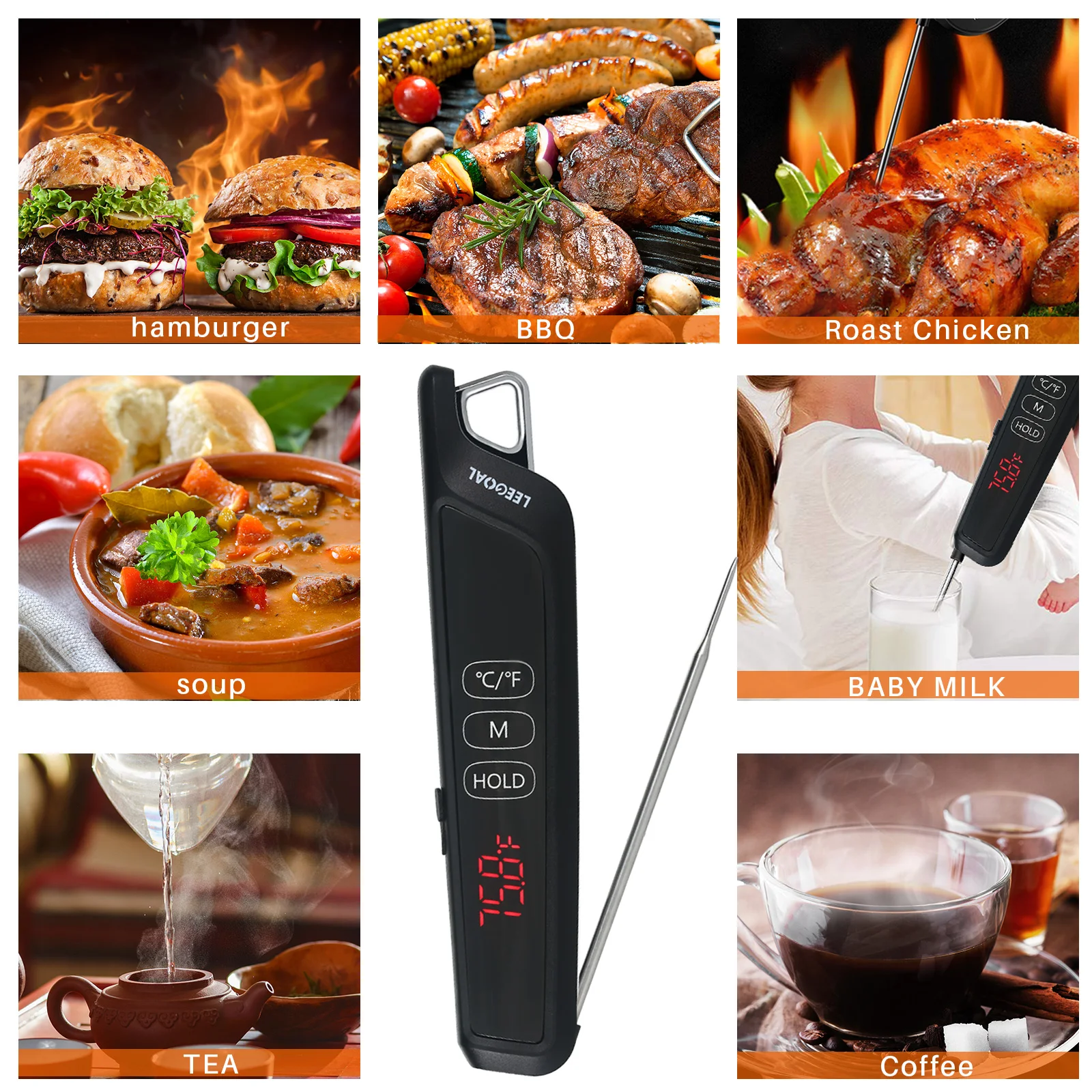 Цифровой Кухонный Термометр электронный прибор для измерения температуры еды