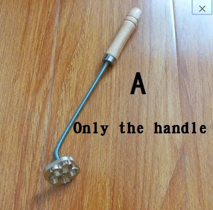 only one handle Новая индивидуальная Горячая латунная печать железная форма с логотипом, индивидуальная форма нагревания на дереве/коже, Лига DIY подарок, индивидуальный дизайн - Цвет: only one handle