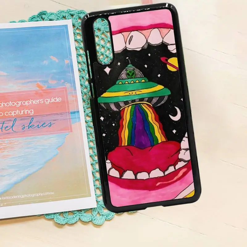

Alien cartoon fashion painting Phone Case PC for iPhone 11 12 pro XS MAX 8 7 6 6S Plus X 5S SE 2020 XR