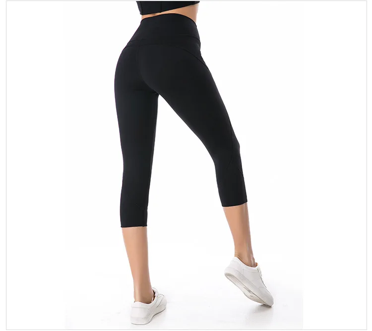 

Yoga crop 2020 good quality capris High waist Women Sports leggings Yoga 4-way stretch sports capris Free Shipping