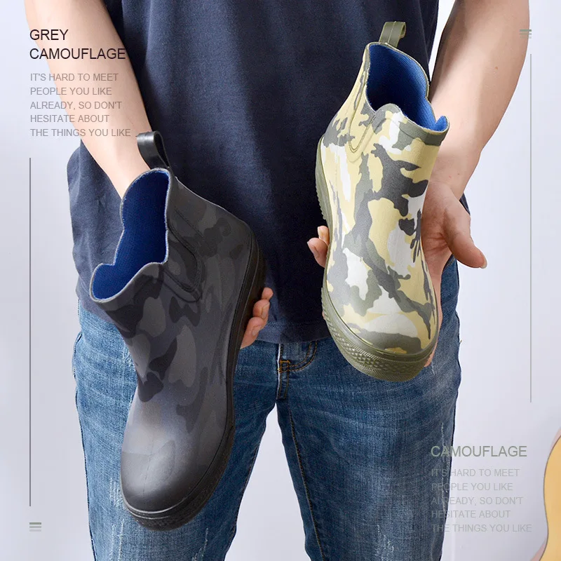 Износостойкие Нескользящие низкие ботинки мужские непромокаемые теплые и