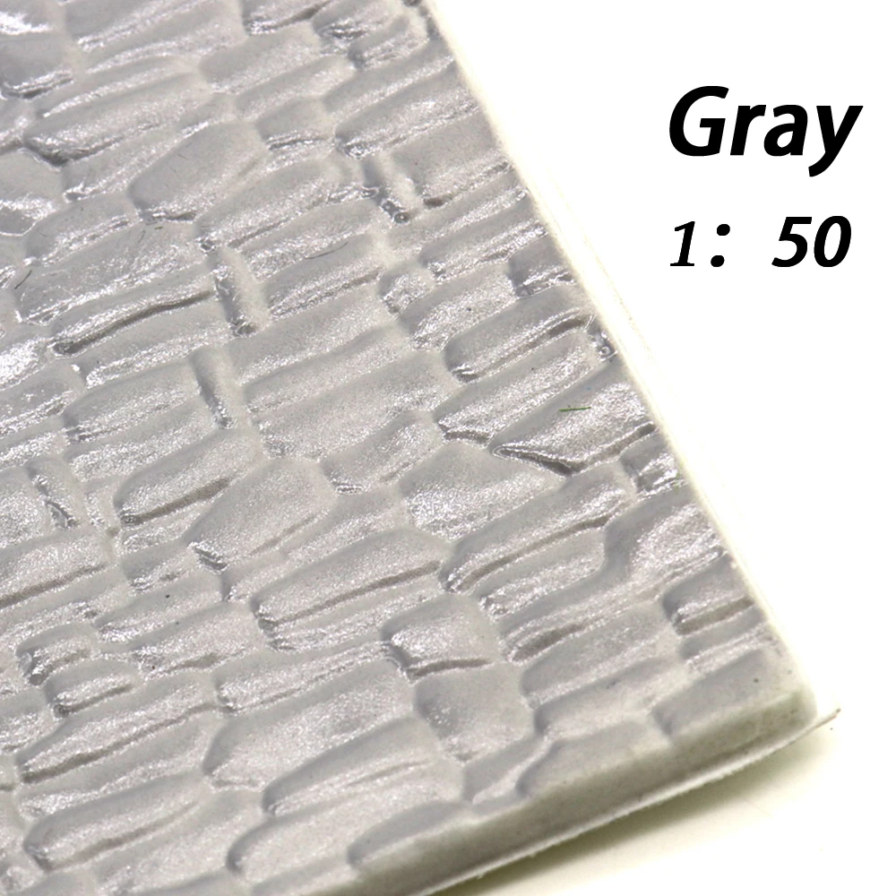 Gray-50 Черепица ПВХ камень культуры модель игрушка "сделай сам" для Материал древних 30x20 см плитка модели поверхность Античная kровельный конструкционный поезд - Цвет: Gray-50