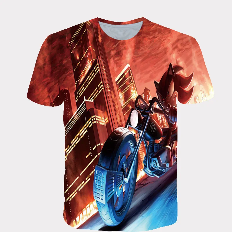 Одежда для мальчиков с суперзвуковым звуковым принтом Забавные футболки 3D