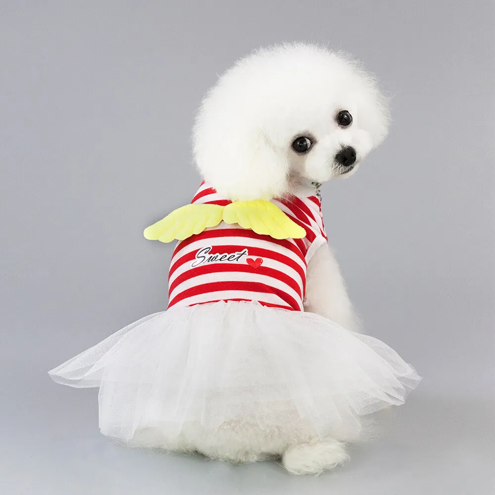 

Cotton Lace Material Summer Thin Fashion High Quality Pet Dresses Dog Apparel Puppy Clothes