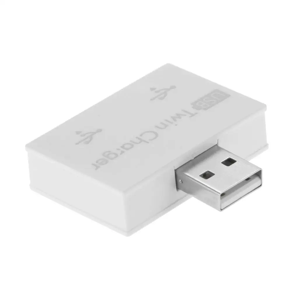 Зарядное устройство с двумя портами USB 2 0 папа на двойной мама 5 в постоянного