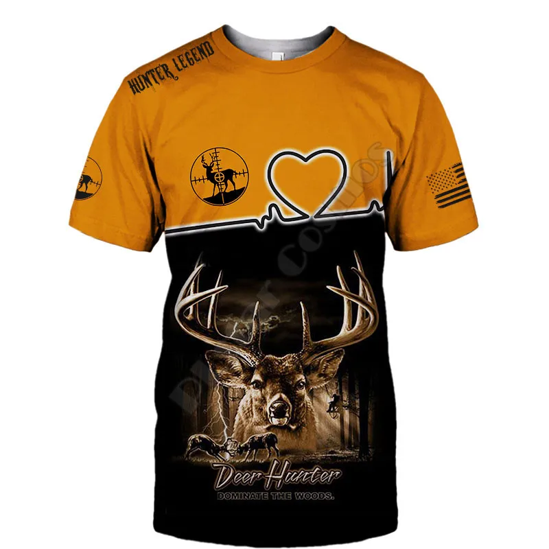 

Deer Hunter Legend Tees Harajuku t shirt Fashion 3D Printed Shorts Sleeves T-shirts Men For Women t shirts Tops DropShipping 01