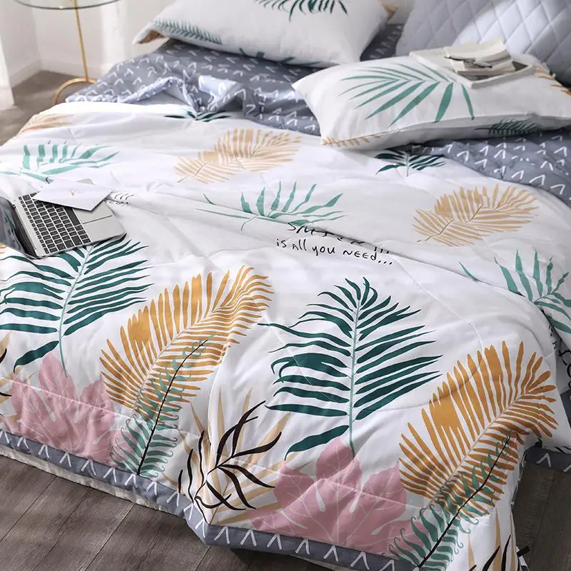 50 Разноцветные Листья печати 1 шт. хлопок покрывало/постельное покрывало также