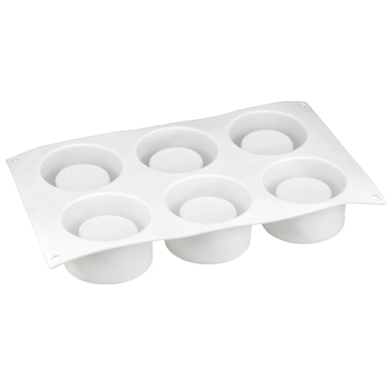 

3D Silicone Mold 6 Holes Pudding Cupcake Art Cake Mould Baking Pastry Mousse Chocolate Mold Cake Tools