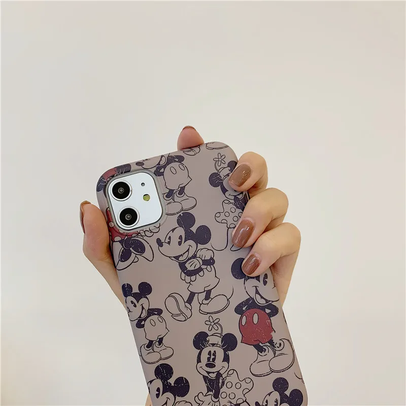 Милый мультяшный Ретро чехол для телефона с Микки Маусом для IPhone 11 Pro Max X XS MAX XR 6 6 s 7 8 Plus Мягкий IMD силиконовый чехол-накладка