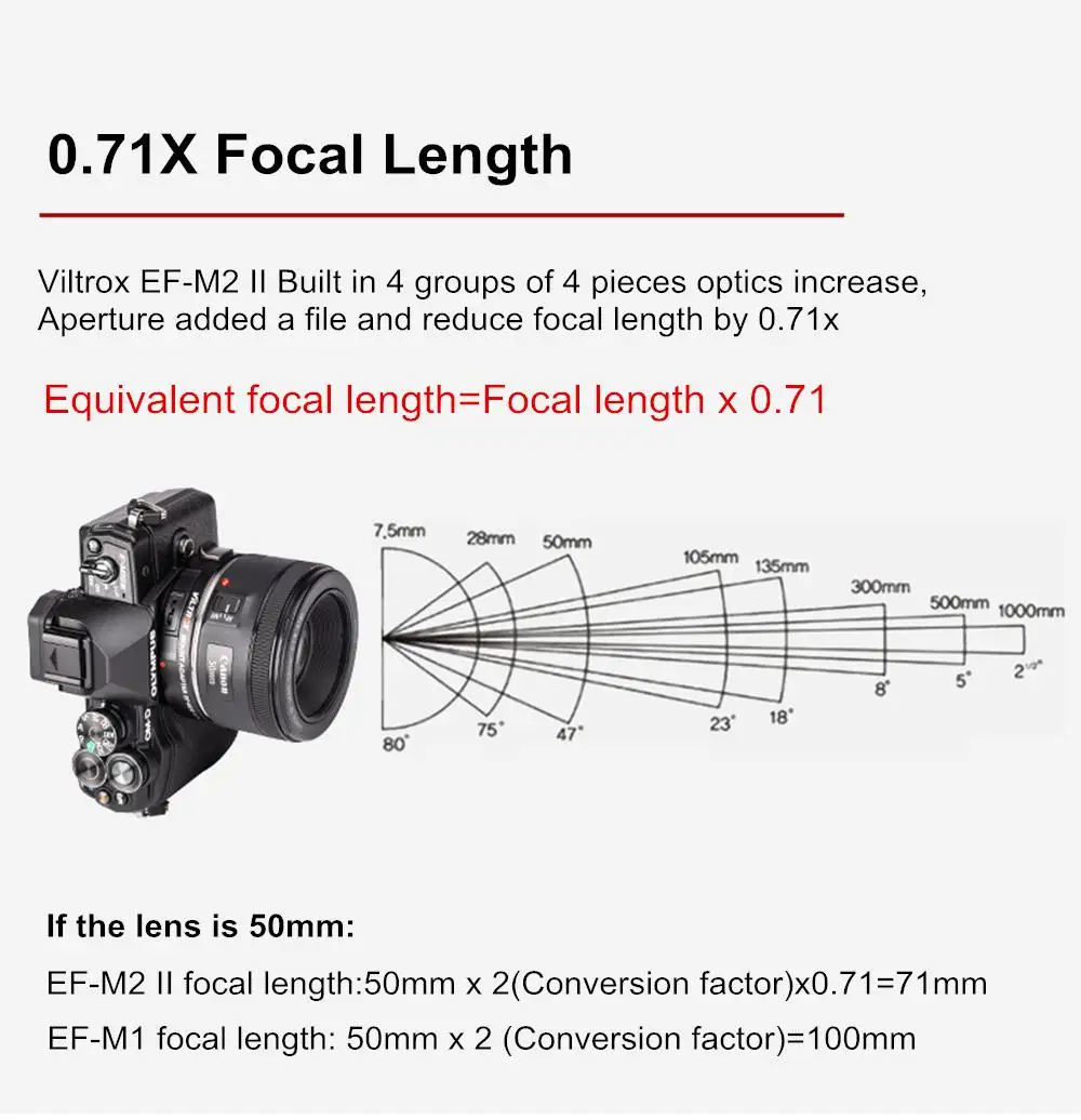 Viltrox EF-M2II усилитель скорости адаптер фокусный редуктор Автофокус 0.71x для Canon EF Крепление объектива к Panasonic Olympus M43 камера