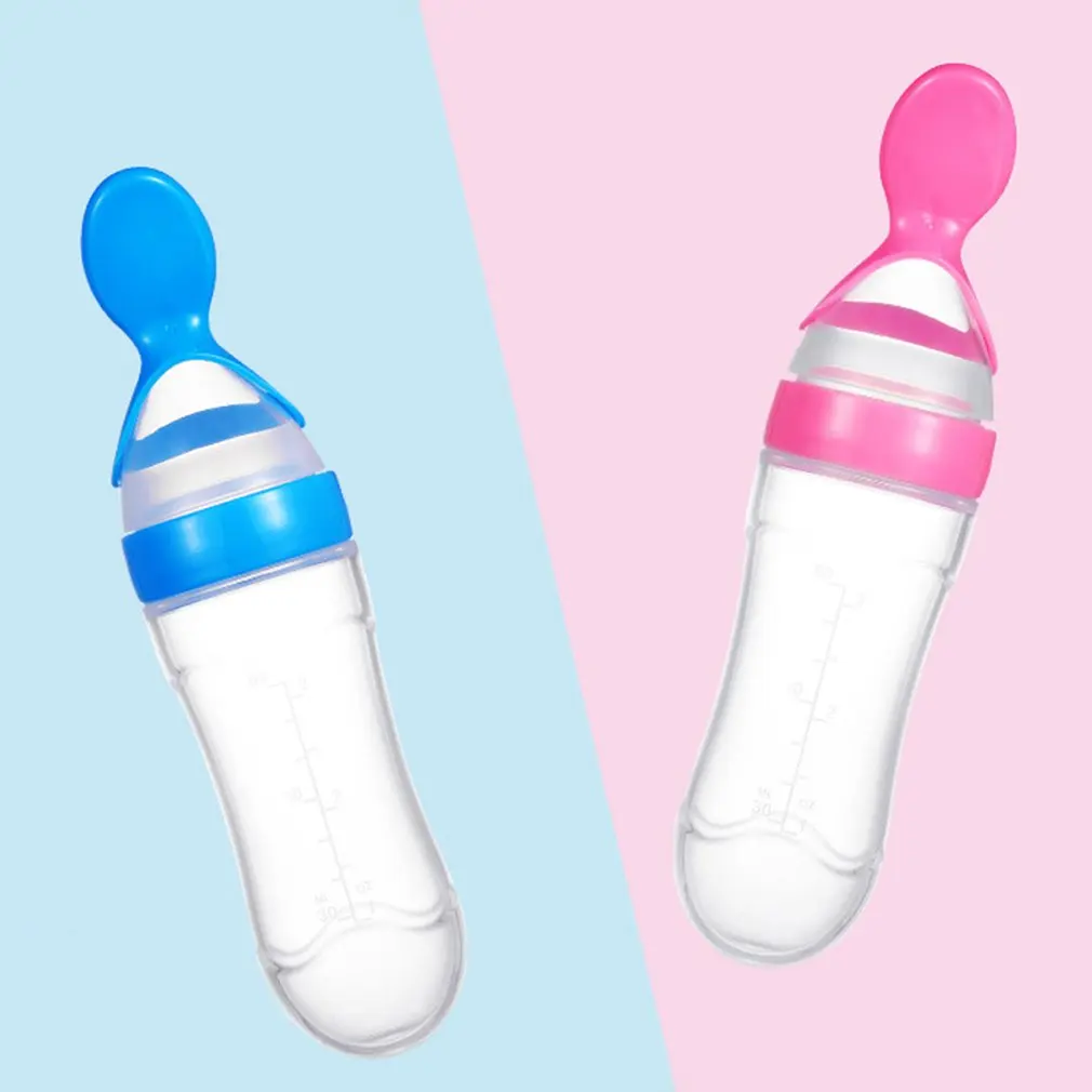 Детская рисовая бутылка для пасты силиконовая бутылочка молока ложка кормления