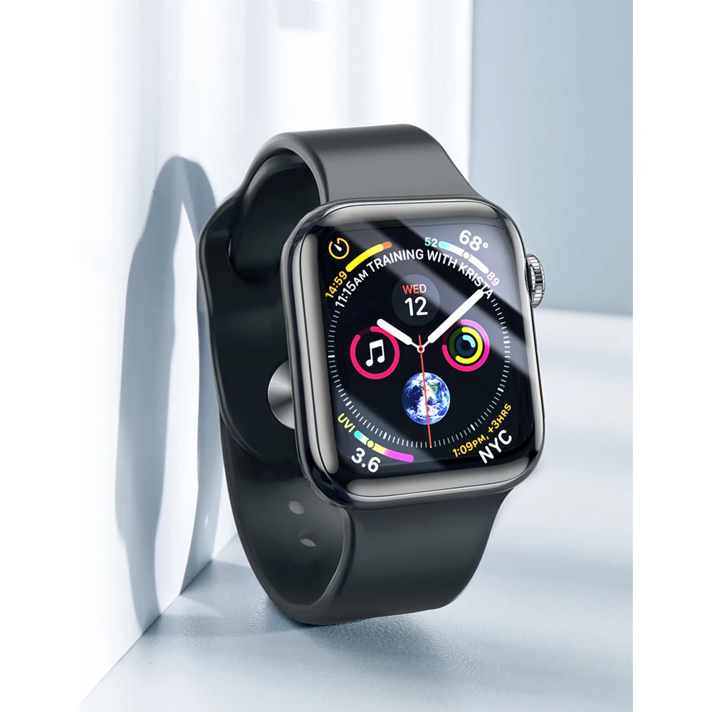 Для apple watch стекло 4 5 3 2 1 защита экрана 44 мм 40 мм iWatch серия 42 мм 38 мм 3D 9H закаленное стекло аксессуары для apple watch