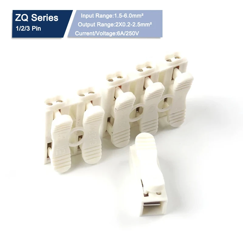 

10PCS Quick LED Strip Light Wire Connector Electrical Butt Splice Cable Connectors Crimp Spring wiring Terminal Block ZQ-1/2/3