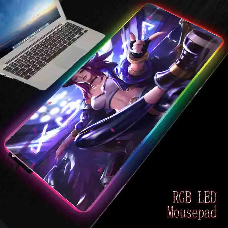 XGZ Аниме Коврик для мыши RGB модный сексуальный красивый узор LED коврик USB подсветка