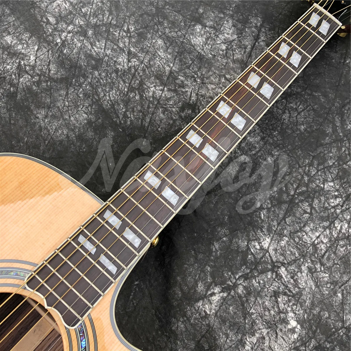 Акустическая гитара 41 дюйм из твердой ели Cutaway Songwriter задняя и боковая студийная
