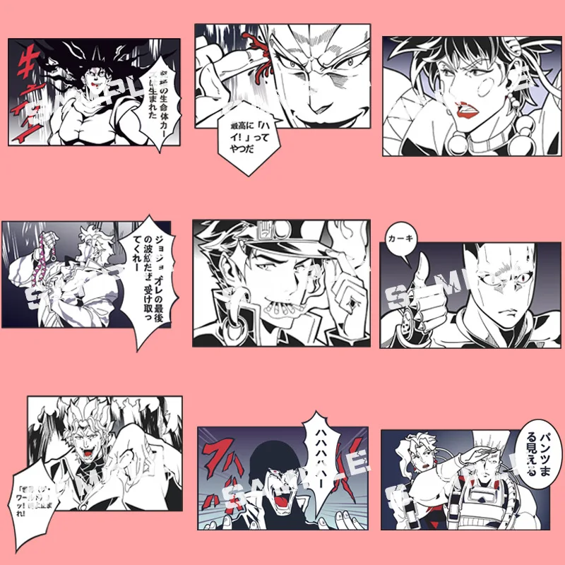 

Japanese Anime JoJo's Bizarre Adventure Keychain Creative Acrylic Backpack Pendant Bag Decoration Car Key Accessories Keyring
