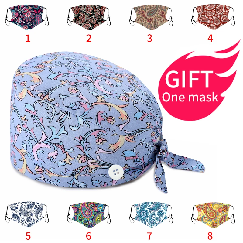 Оптовая продажа доктор шапочка медсестры натуральный хлопок впитывает пот