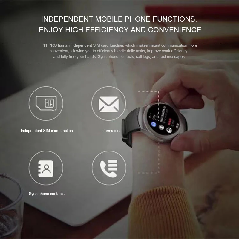 Умные часы Bluetooth для T11 умные цифровые со слотом SIM карты Мужская электроника