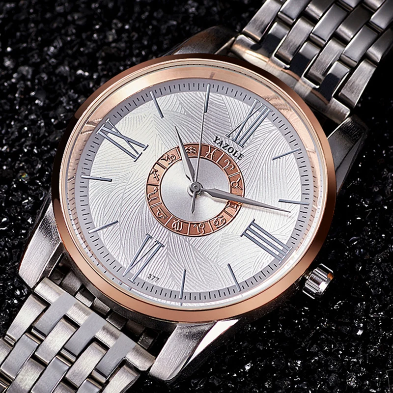 

YAZOLE Men's Watches Top Brand Luxury Fashion Constellations Men's Watch Men Watch Waterproof Watch 2019 reloj hombre kol saati