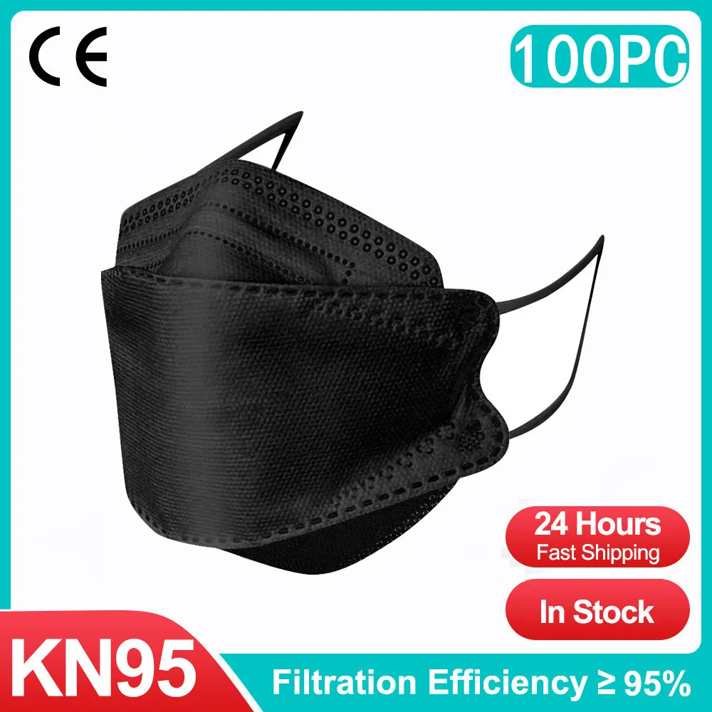 Маска Kn95 Ffp2Mask Kf94 респираторная fpp2 Чешская взрослая Fpp2 гомологическая черная 100