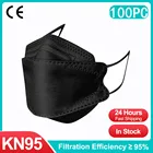 Маска Kn95 Ffp2Mask Kf94, респираторная Маска fpp2, Чешская Маска, взрослая Маска Fpp2, гомологическая Маска, черная Маска, 100 шт.