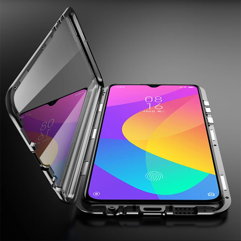 Металлический двусторонний чехол с магнитной адсорбцией для Xiao mi Red K20 Note 7 8 Pro 8A