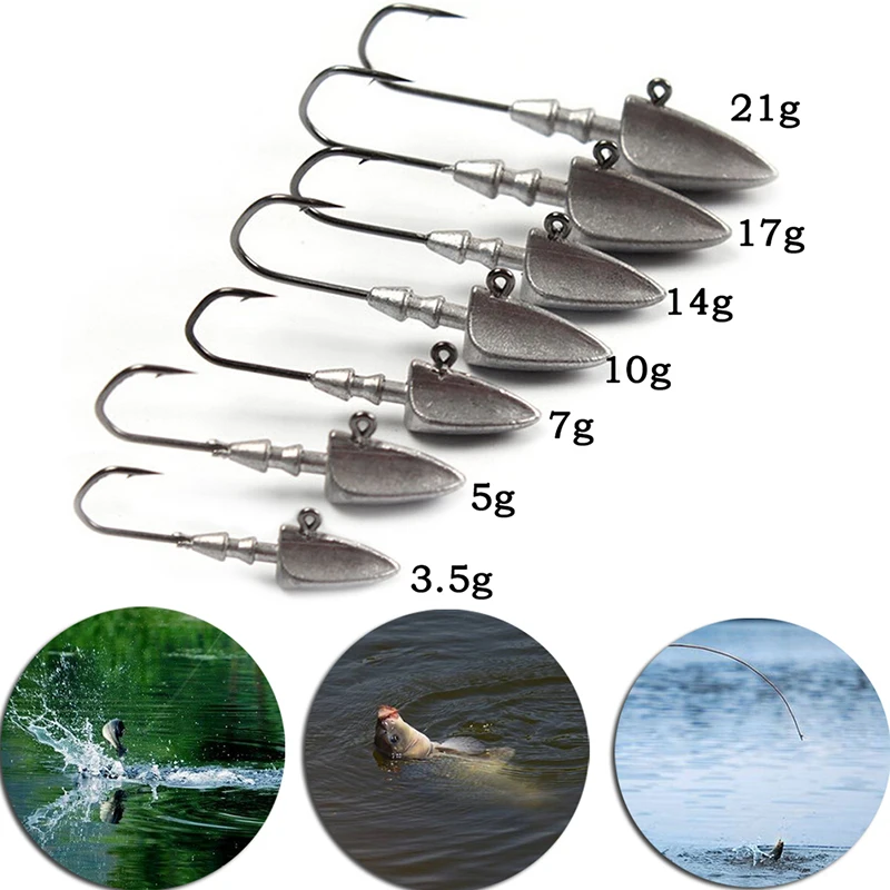 Jig Head Многоцветный рыболовные снасти Крючки с 2g 3g функцией 3.5g 5g 7g 10g 14g 17g 21 гр
