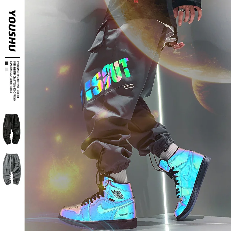 Брюки карго мужские повседневные шаровары в Корейском стиле свободные штаны