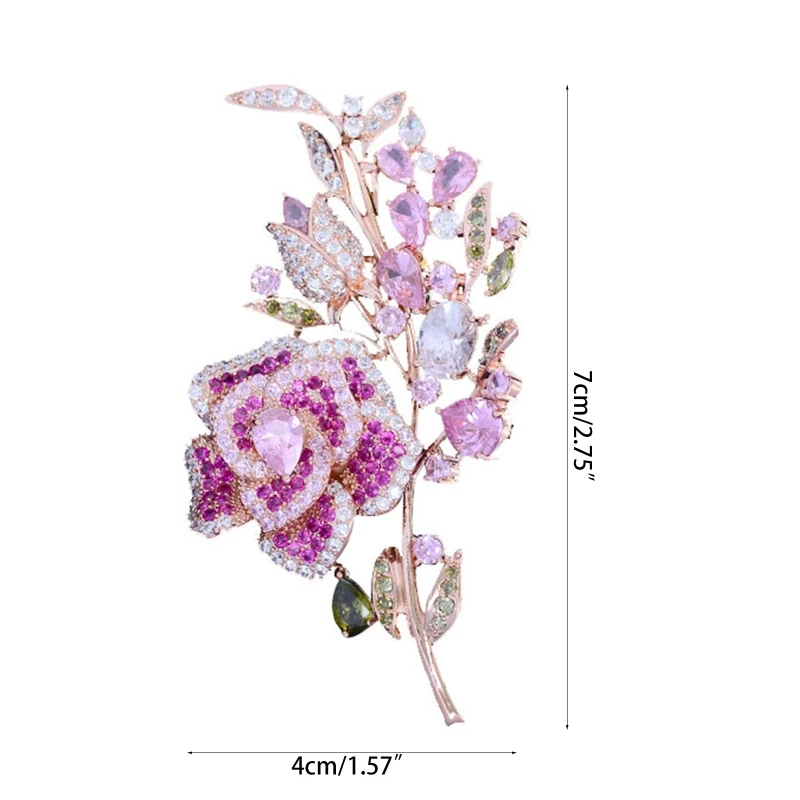 

Rose Brooches for Women Vintage Fashion Style Elegant Wedding Pins Party Brooch Accessories