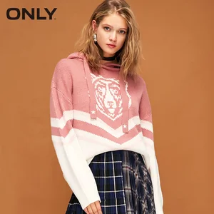 Только женский весенний свитер с принтом в виде головы тигра  119113524