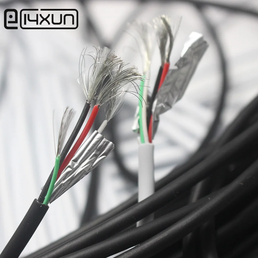 1 метр 4 провода белый/черный кабель для передачи данных с экраном/USB аудио BNC