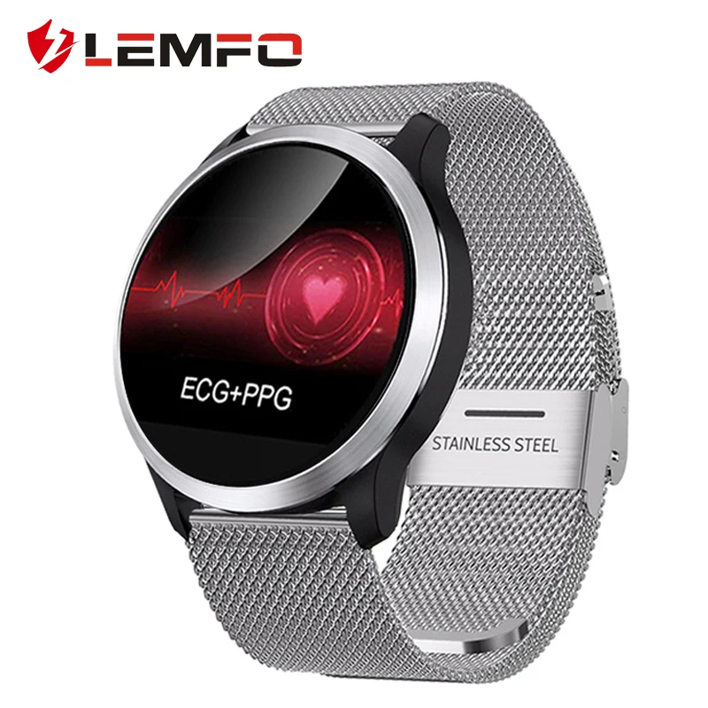 Водонепроницаемые Смарт-часы LEMFO ЭКГ ППГ IP68 пульсометр артериальное давление