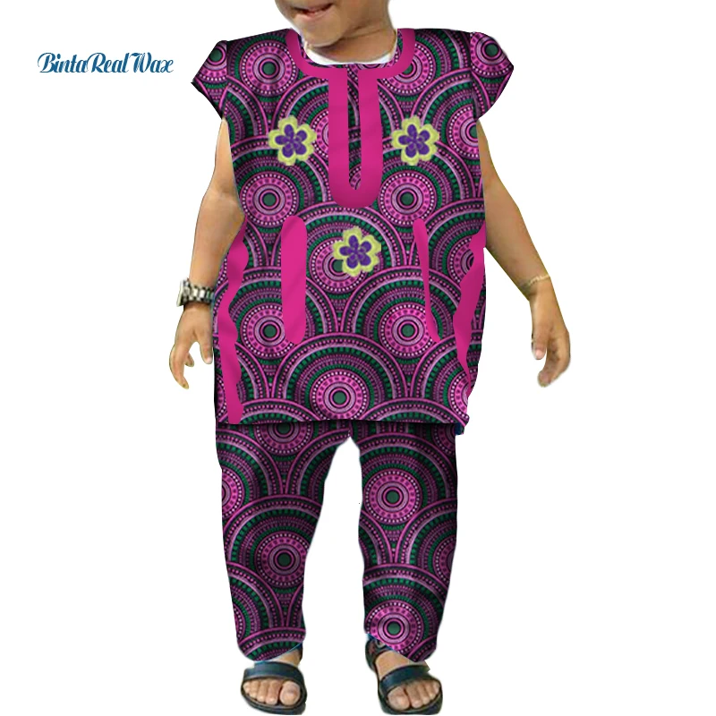 Комплект из топа и штанов для мальчиков девочек комплект 100% хлопка с принтом в