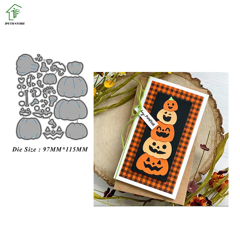 

Новое поступление 2021, металлические Вырубные штампы в виде тыквы на Хэллоуин для скрапбукинга, оформления альбомов «сделай сам»