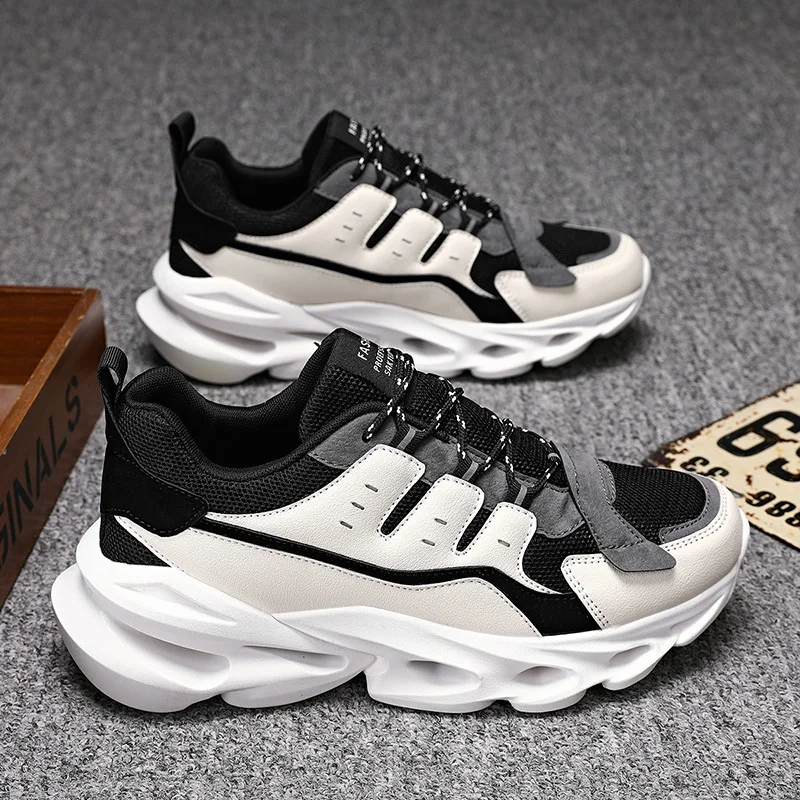 

Men's Sports Shoes Mesh Breathable Fashion Stitching PU Casual Men's Shoes Basketball Shoes Sneakers Zapatos De Hombre Trainers