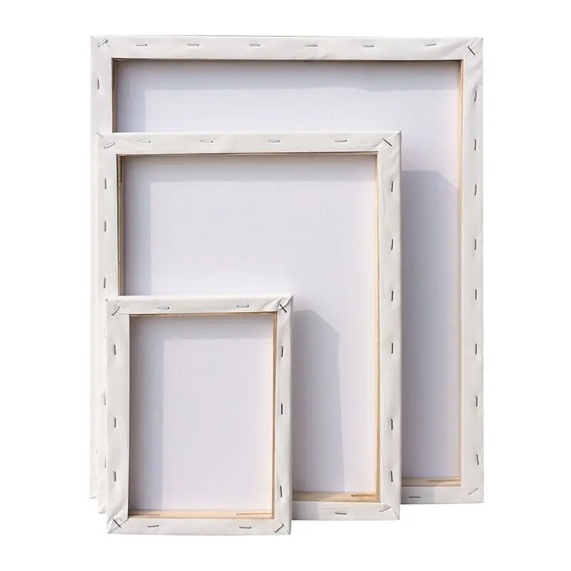 Средняя и грубая зернистая Смешанная льняная пустая рамка для экрана деревянная