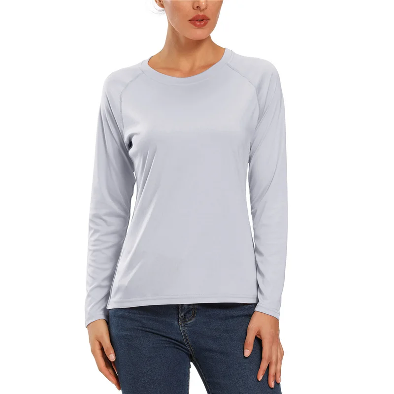 

Women T-Shirt Outdoor Long Sleeve TShirts woman UPF 50+ Sun Protection Gym Running Hiking Fishing Golf Performance Top clothing
