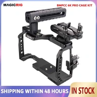 magicrig bmpcc 6k pro cage kit for blackmagic design pocket cinema camera 6k pro with top handle cable clamp t5 ssd mount