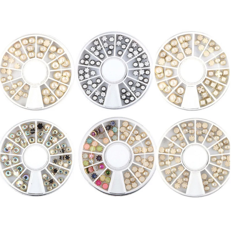 1 колесо для дизайна ногтей хрустальные блестящие стразы 3D украшение белый