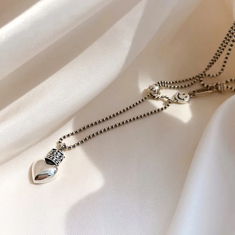 Винтажное креативное колье YIZIZAI с кулоном в виде крутой улыбки ожерелье короной и