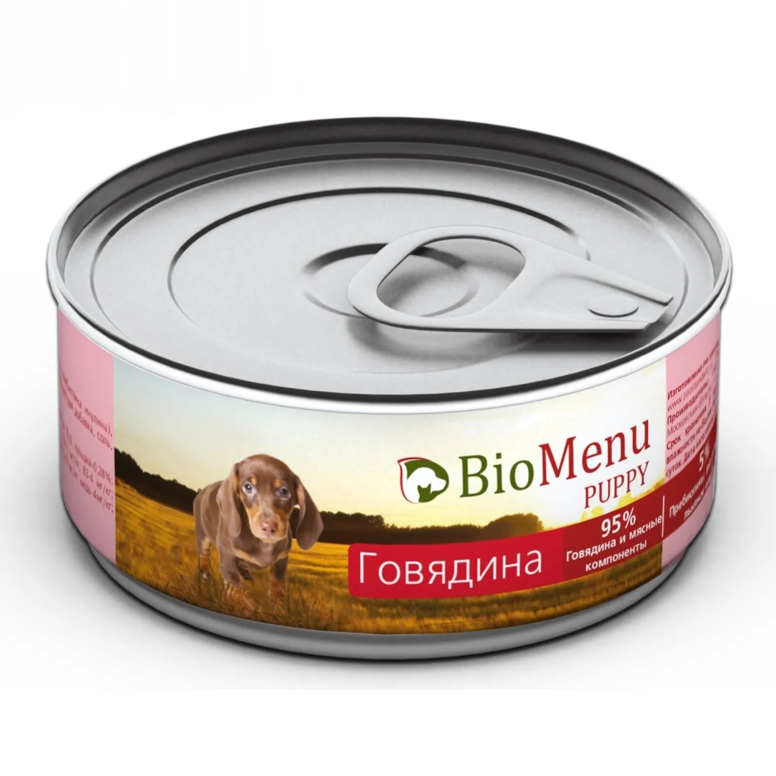 BioMenu PUPPY Консервы д/ЩЕНКОВ Говядина 95%-МЯСО 100гр 24 шт. | Дом и сад