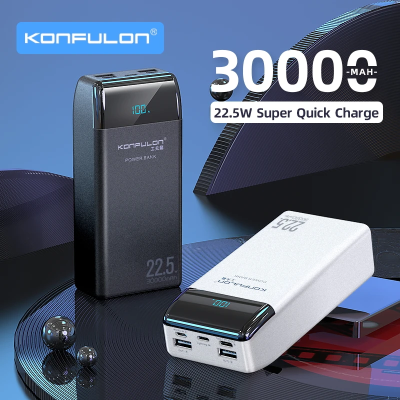 QC 3 0 Мощность банка 30000 мА/ч банк мА/ч. аккумулятор Externe пауэр PD20W Prtable Зарядное