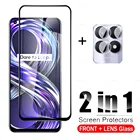 Закаленное стекло 2 в 1 с полным покрытием для Realme 8i 6,6 дюйма, Защита экрана для Realme8i 8 i Realmi RMX3151, Защитная пленка для объектива камеры