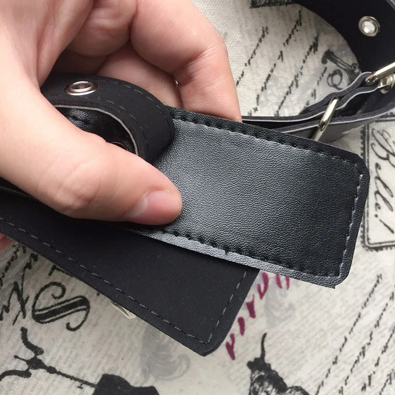 Новый SM наручники из искусственной кожи для БДСМ рабства раб взрослых игра